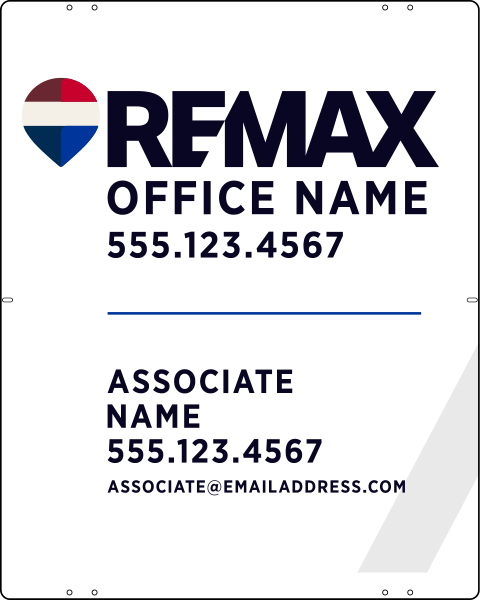 Reflective Associate Name, Team Name w Team Logo Sign Panel, 30h x 24w, Steel